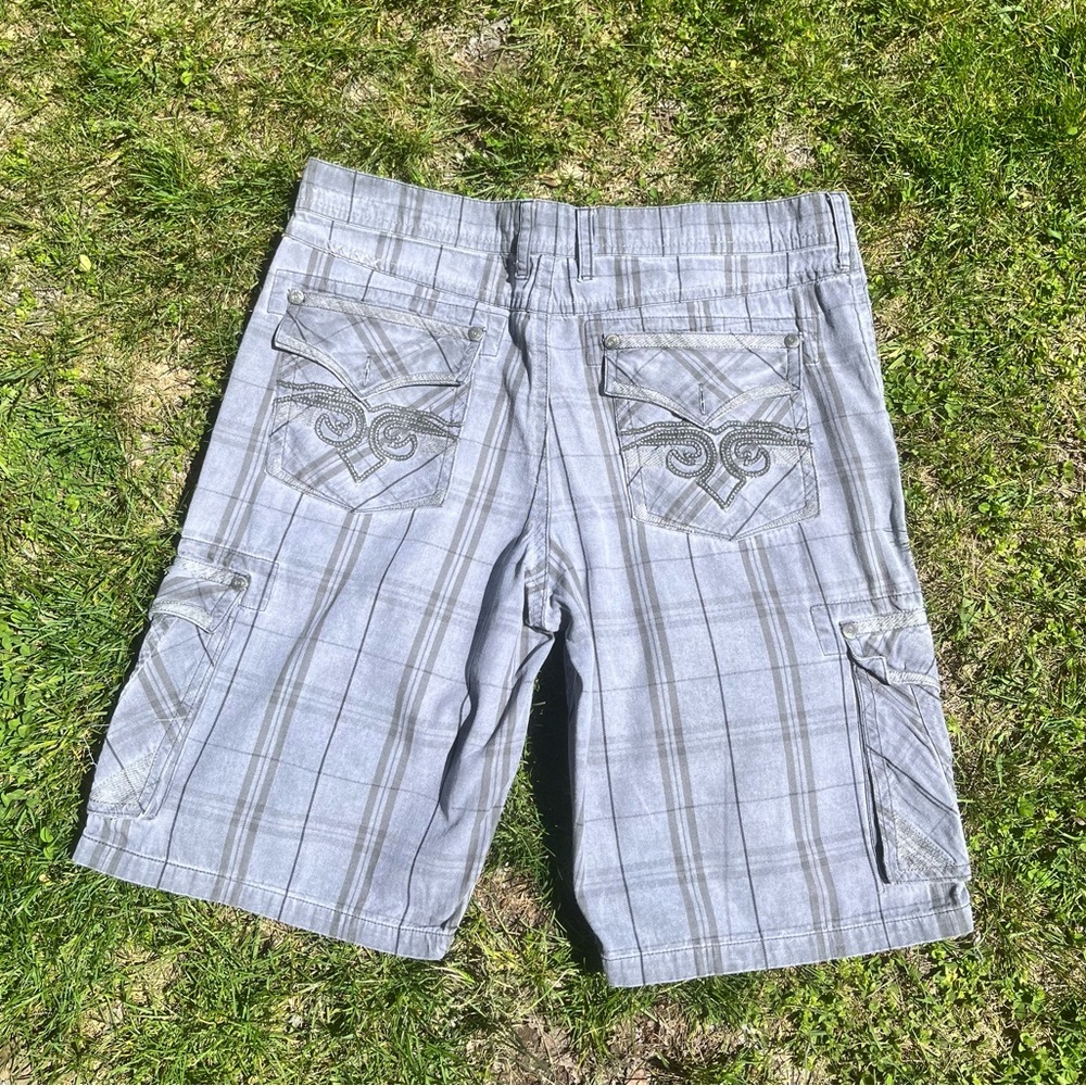 Affliction plaid shorts
